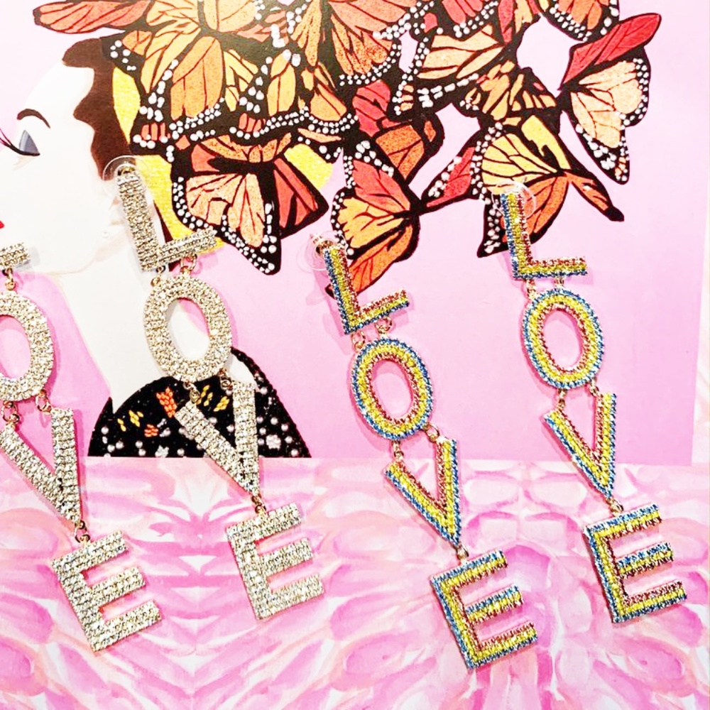 LOVE Drop Earrings